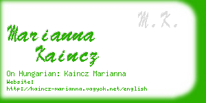 marianna kaincz business card